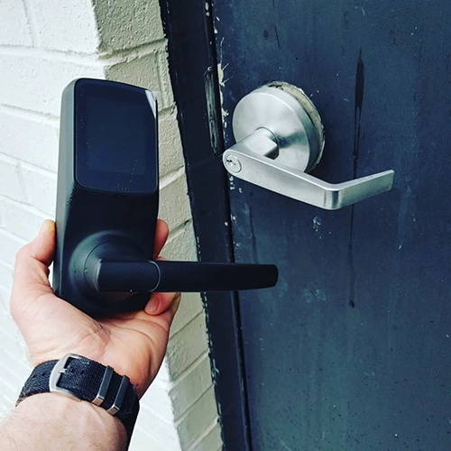 keypad lock installation for a commercial client